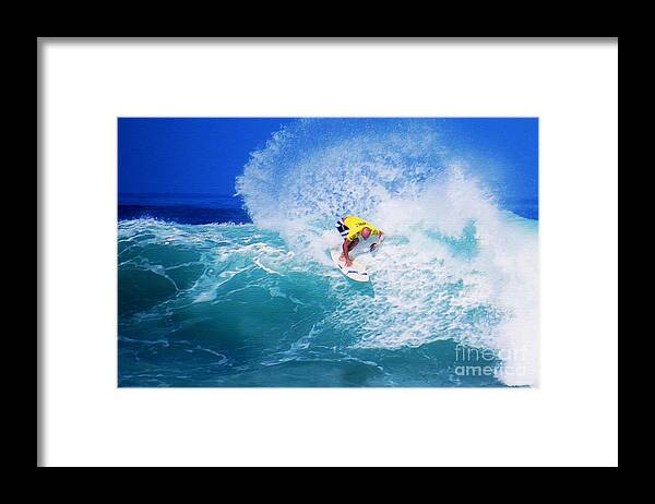 Professional-surfer-surfers Framed Print featuring the photograph Pro Surfer-Nathan Hedge-3 by Scott Cameron