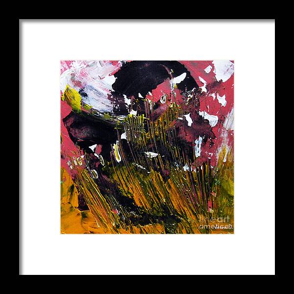 Abstract Framed Print featuring the painting Procreation by Jasna Dragun