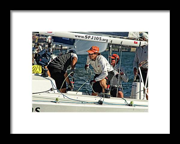 J/105 Framed Print featuring the photograph Professional Sailor by Ed Broberg