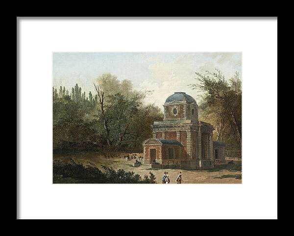 Hubert Robert Framed Print featuring the painting Project for the Pavillon de Cleves of Maupertuis by Hubert Robert