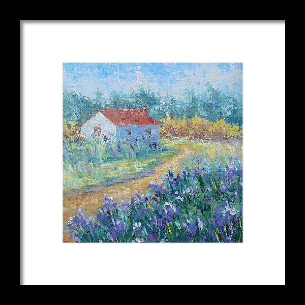 Provence Framed Print featuring the painting Promenade in Provence by Frederic Payet