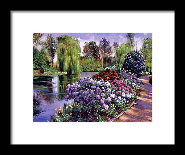 Landscape Framed Print featuring the painting Promise Of Spring by David Lloyd Glover