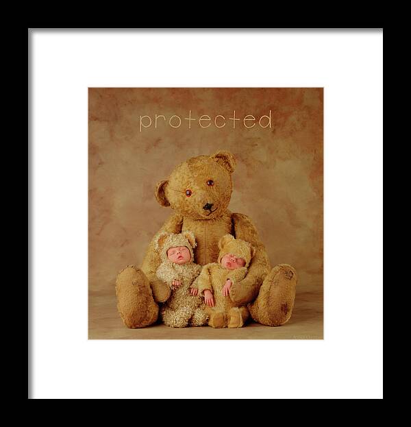 Teddy Framed Print featuring the photograph Protected by Anne Geddes