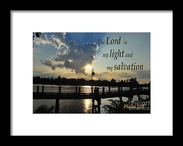 Religious Framed Print featuring the photograph Psalm 27 by Bob Sample