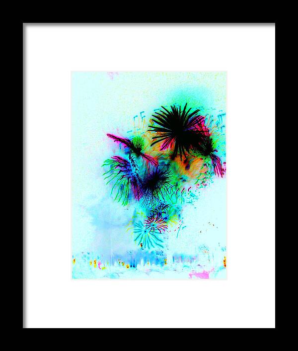 Fireworks Framed Print featuring the photograph Psycho Excitement by Julie Lueders 