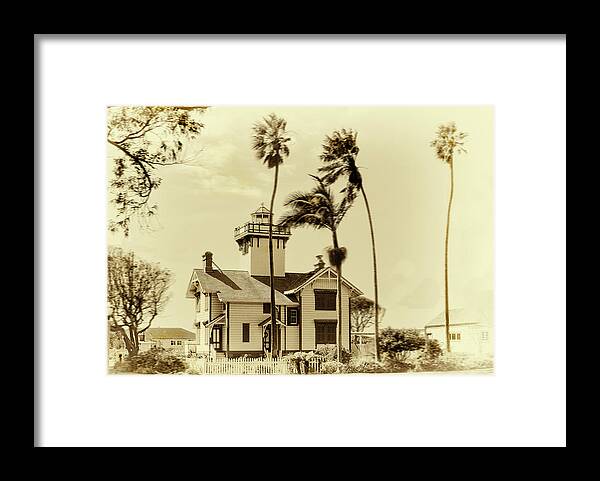 Lighthouse Framed Print featuring the photograph Pt. Fermin Lighthouse by Joseph Hollingsworth
