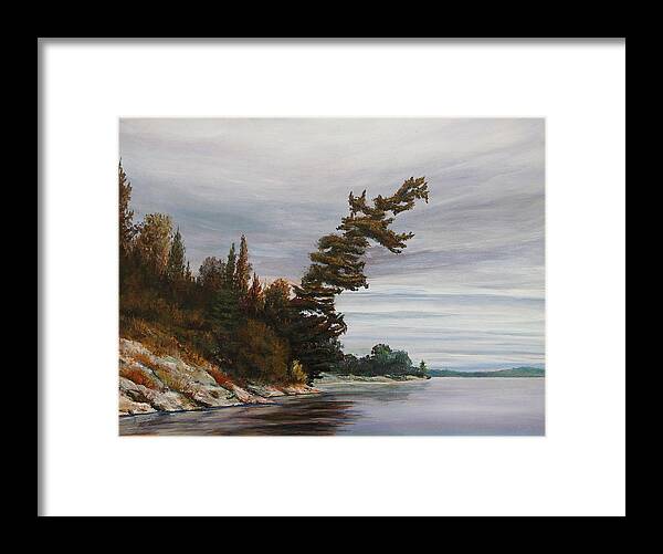 Landscape Framed Print featuring the painting Ptarmigan Bay by Ruth Kamenev