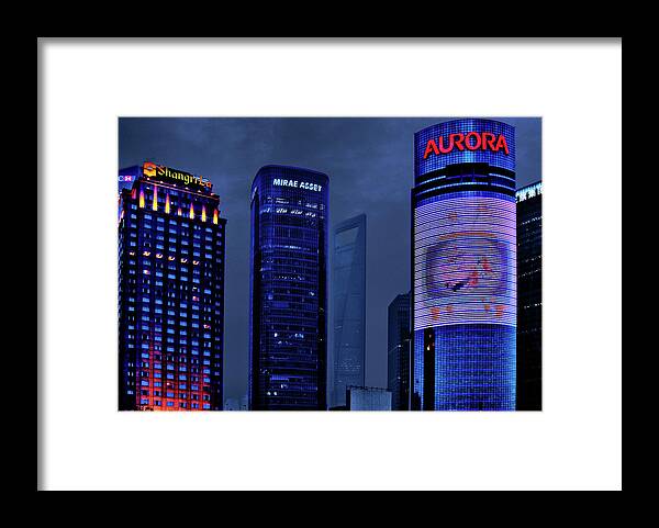 Lujiazui Framed Print featuring the photograph Pudong - Epitome of Shanghai's Modernization by Alexandra Till