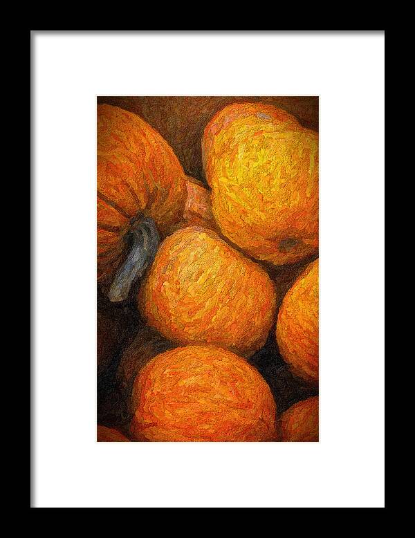 Green Mountain Orchards Putney Vermont Framed Print featuring the photograph Pumpkins In A Box by Tom Singleton