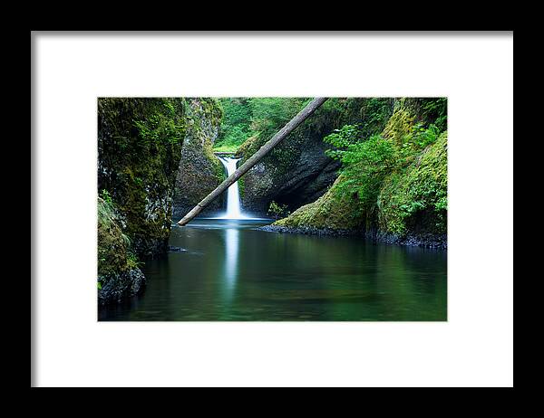 Oregon Framed Print featuring the photograph Punchbowl Falls by Eric Foltz