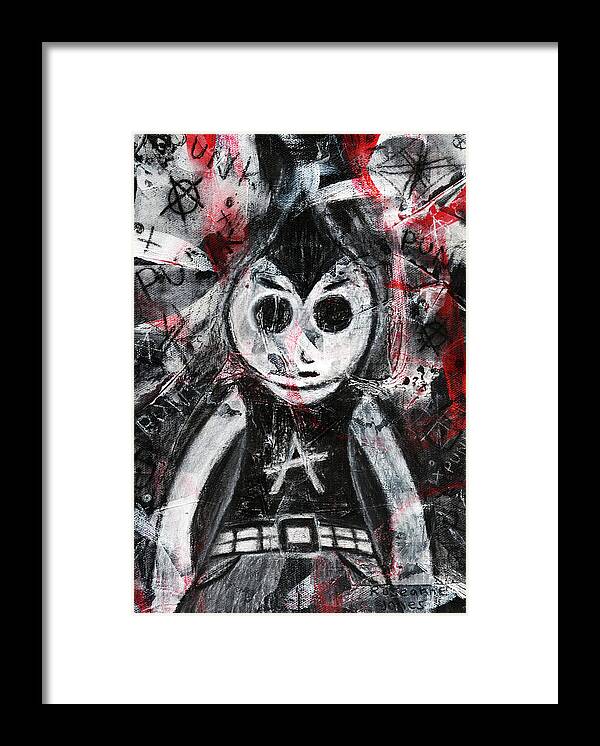 Punk Framed Print featuring the mixed media Punk Rock Pete by Roseanne Jones
