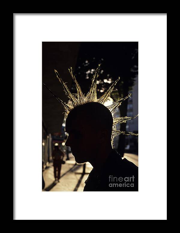 Adolescence Framed Print featuring the photograph Punk Rocker by Jim Corwin