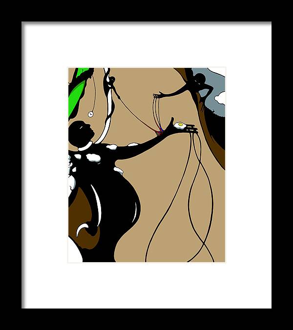 Female Framed Print featuring the digital art Puppet Tears by Craig Tilley