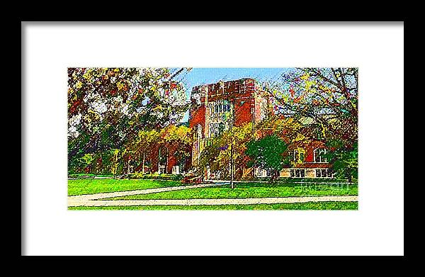 Purdue University Framed Print featuring the painting Purdue University by DJ Fessenden