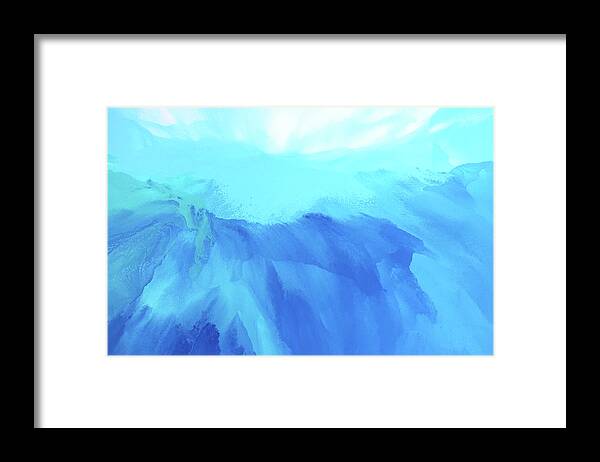 Flowing Framed Print featuring the painting Purely Refreshing by Linda Bailey