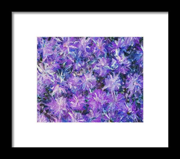 Flowers Framed Print featuring the digital art Purple Fusion by Don Wright