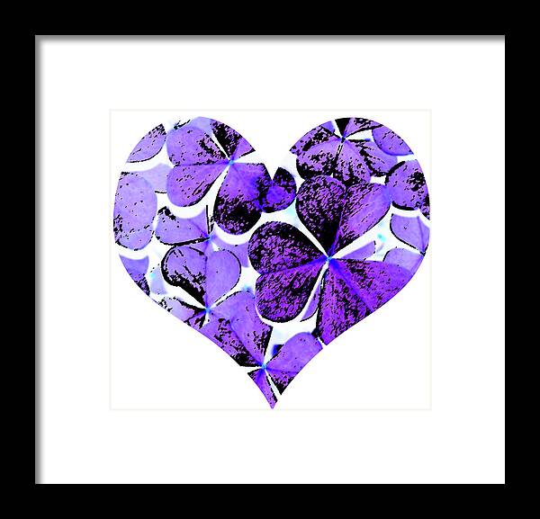 Clovers Framed Print featuring the photograph Purple Heart Art by Kami McKeon
