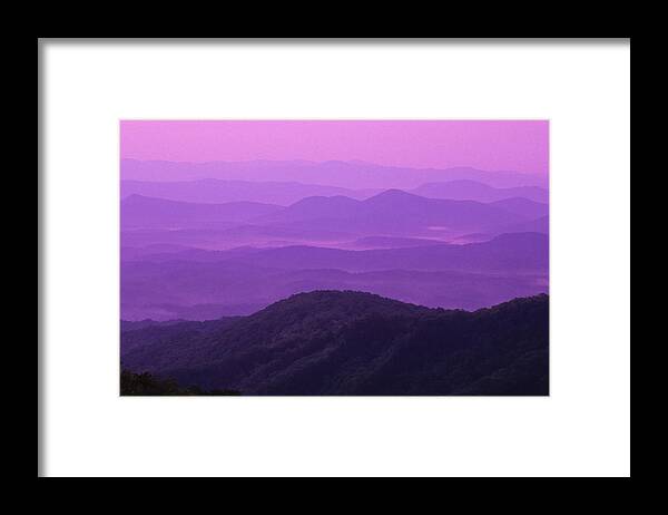 Asheville Framed Print featuring the photograph Purple Mountains by Joye Ardyn Durham