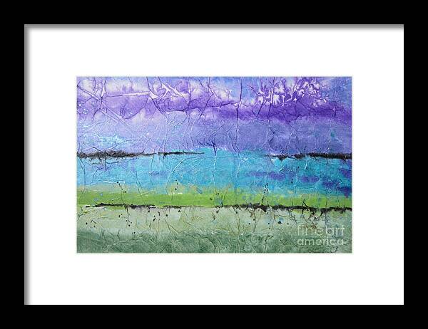 Mountains Framed Print featuring the painting Purple Mountain's Majesty by Deborah Ronglien