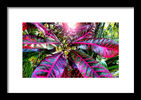 Flora Framed Print featuring the painting Purple Paradise by Lelia DeMello
