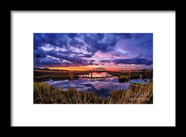 Surf City Framed Print featuring the photograph Purple Sound by DJA Images