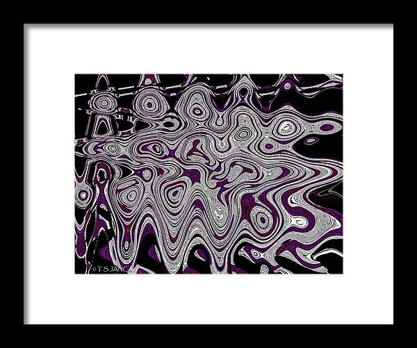 Purple Splot #2 Framed Print featuring the digital art Purple Splot #2 by Tom Janca