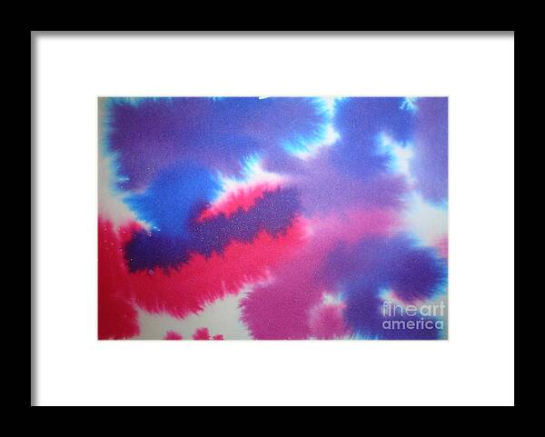 Abstract Framed Print featuring the painting Purple Wisp by Chandelle Hazen