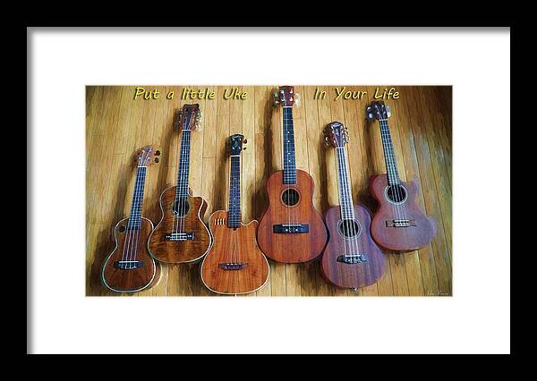 Ukulele Framed Print featuring the photograph Put a little Uke in your Life by John Rivera