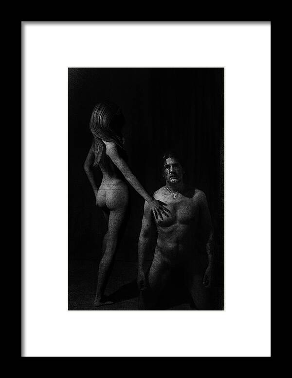 Black And White Framed Print featuring the photograph Put me down by Joseph Balson
