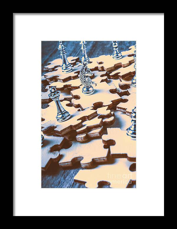 Puzzle Framed Print featuring the photograph Puzzle of mysteries and strategy by Jorgo Photography