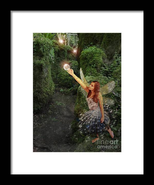 Fairy Framed Print featuring the digital art Puzzlewood Fairy by Patti Ann Ridlon