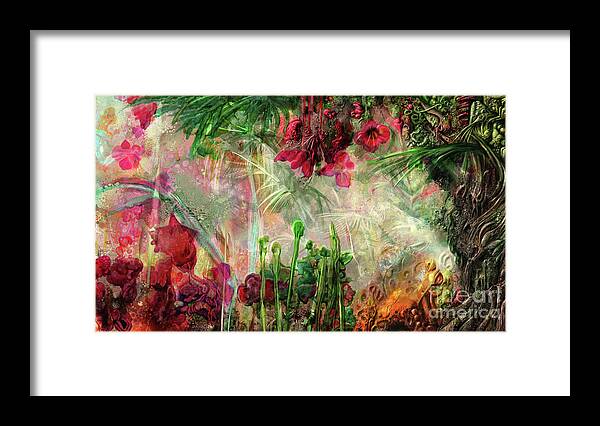 Art Framed Print featuring the digital art Qualia's Jungle by Russell Kightley