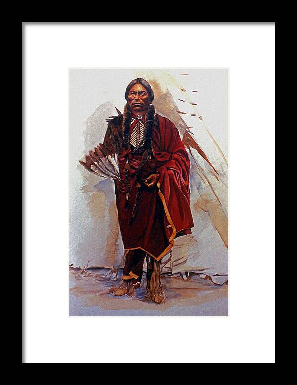 Painting Framed Print featuring the painting Quannah Parker by Harvie Brown