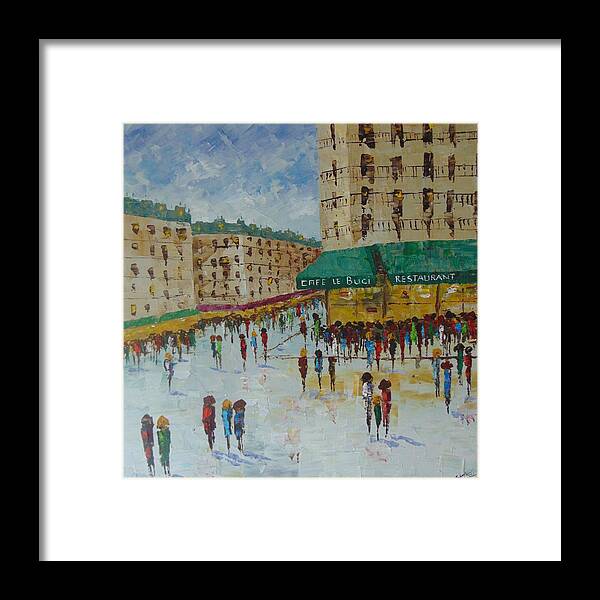 Paris Framed Print featuring the painting Quartier Latin Paris by Frederic Payet