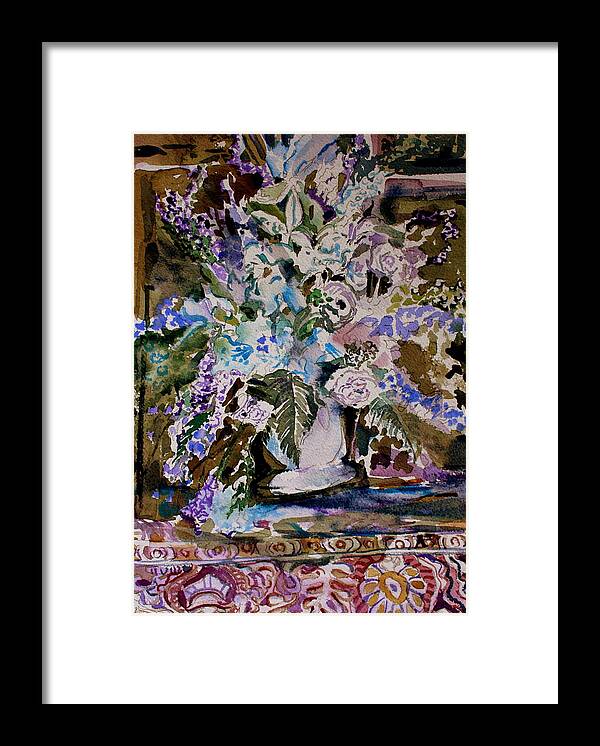 Flowers Framed Print featuring the painting Queen for a Day by Mindy Newman