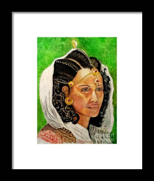 Women Framed Print featuring the painting Queen Hephzibah by G Cuffia
