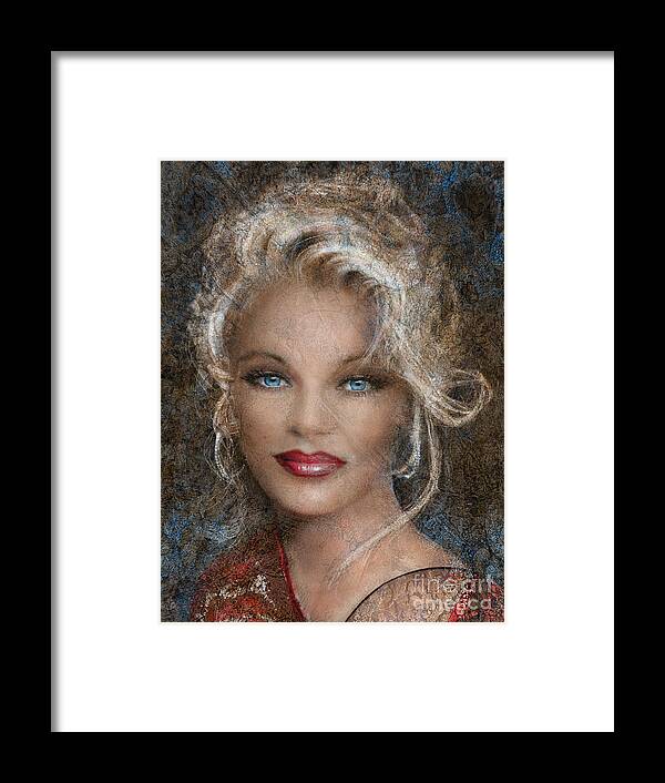 Painting Framed Print featuring the painting Queen Of Glamour by Angie Braun