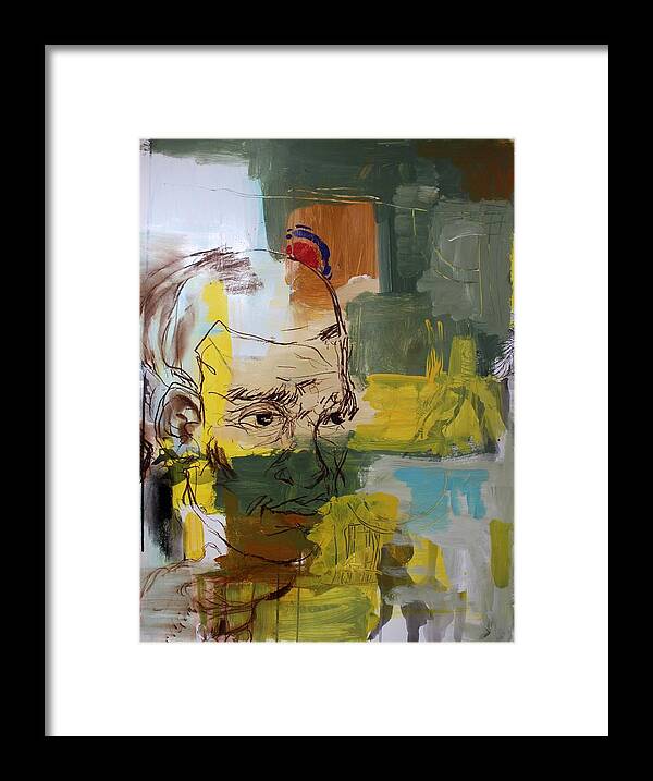 Expressive Framed Print featuring the mixed media Quest-ioning by Aort Reed