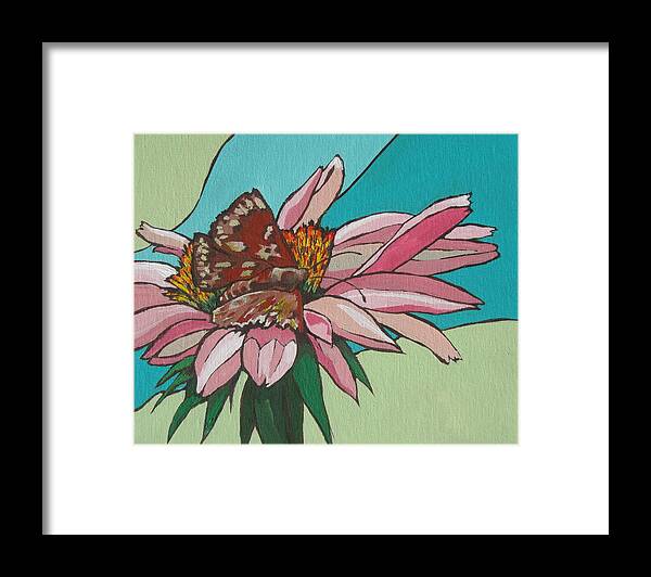 Flower Framed Print featuring the painting Quick Taste by Sandy Tracey