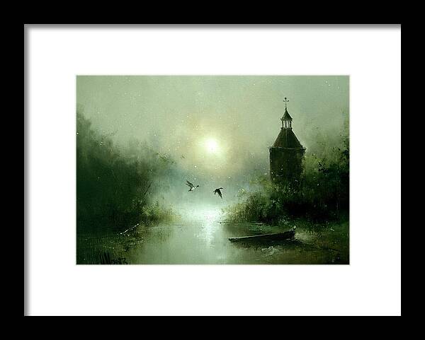 Russian Artists New Wave Framed Print featuring the painting Quiet Abode by Igor Medvedev