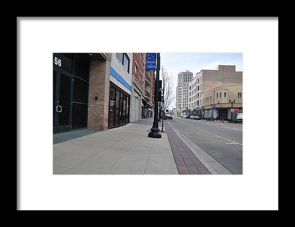 Urban Framed Print featuring the photograph Quiet City Street by Daniel Ness