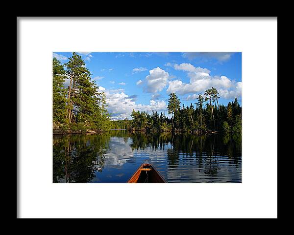 Minnesota Framed Print featuring the photograph Quiet Paddle by Larry Ricker