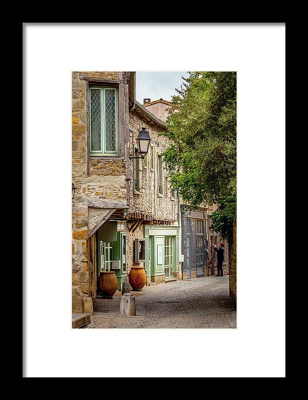 Crusades Framed Print featuring the photograph Quiet street in a Fortress by W Chris Fooshee