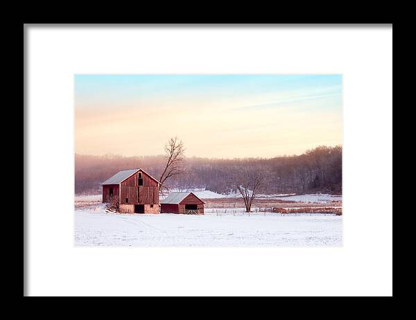 Old Framed Print featuring the photograph Quiet Winter Valley by Todd Klassy