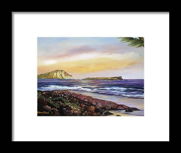 Air Art Framed Print featuring the painting Rabbit Island by Han Choi - Printscapes