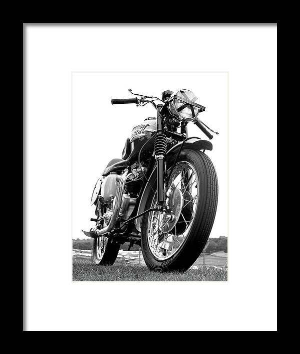 Triumph Bonneville Framed Print featuring the photograph Race Day by Mark Rogan