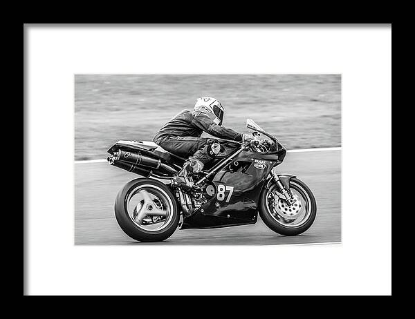 Sports Bike Images Framed Print featuring the photograph Racing Duke by Ed James
