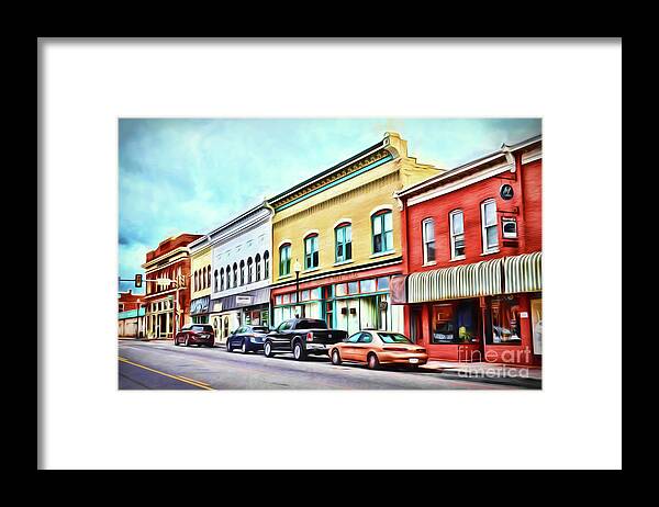Radford Virginia Framed Print featuring the photograph Radford Virginia - Along Main Street by Kerri Farley