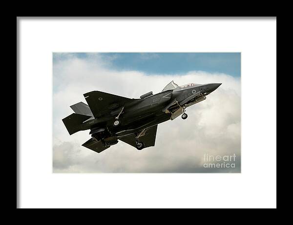 F35 Framed Print featuring the digital art RAF F35 Lightning II by Airpower Art