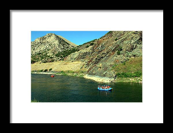 Raft Framed Print featuring the photograph Rafting the Wind River Canyon3 by George Jones
